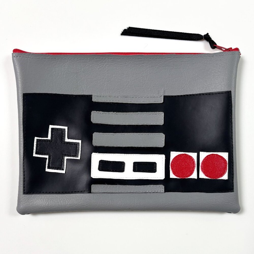 Video Game Controller Bag Vinyl Handmade Zipper Bag